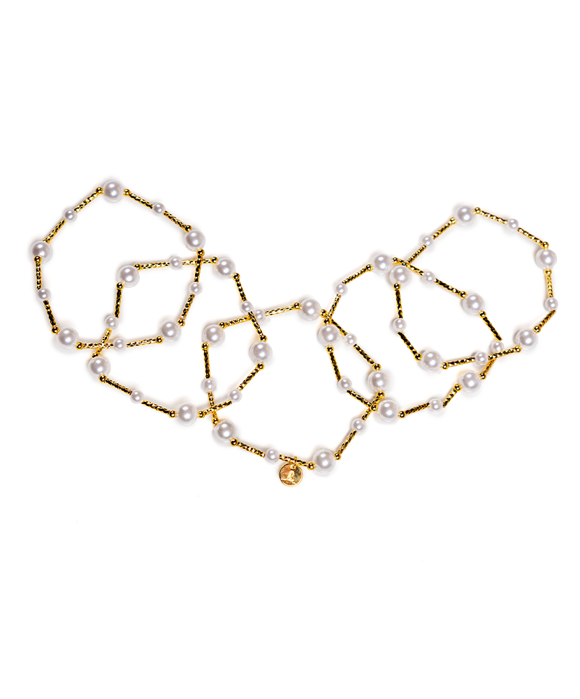 Primary image Gold Spiraled Pearl Bracelet